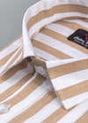 Linen White with Rust Gold Colour Big Patta for Mens Shirt
