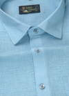 Linen Jute Ice Blue Colour Shirt For Men
