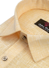 Pure Linen Mango Colour Mens Shirts