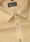 Linen Jute Light Lemon Colour Shirt For Men
