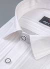 Pure White Clovis Cotton Laining Shirts For Men's