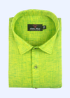 Linen Cotton Dual Tone Parrot Colour For Men's Shirts