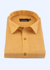 Pure Linen Gold Colour Men's Shirts
