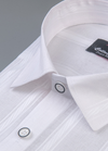 Pure White Cotton Snowdrift Laining Shirts For Men's