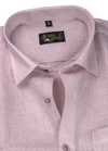 Linen Jute Light Baby Pink Shirt For Men