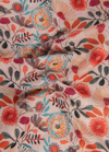 Linen Rusiyano Digital Printed Peach With Dark Orange Flower Print Men’s Shirt