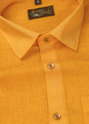 Linen Jute Mango Gold Colour Shirt For Men