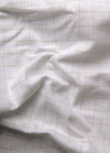 Linen White With Mehndi Colour Checks Shirt For Men
