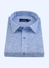 Linen CottonLight Blue Colour For Men's Shirts