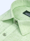 Pure Linen Pista Colour Men's Shirt
