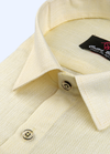 100% Cotton Matty Cloth Light Lemon Colour Men's Shirts