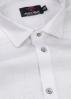 Linen Jute Pure White Colour Men's Shirt