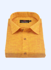 Linen Cotton Gold Orange Colour For Men's Shirts