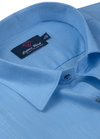 Blended Linen 60 Lea Ice Blue Shirt for Men