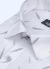 Linen Cotton Turkey Print White With Grey Shirts
