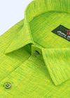 Linen Cotton Dual Tone Parrot Colour For Men's Shirts