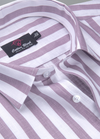 Linen White with Light Wine Colour Big Patta for Mens Shirt