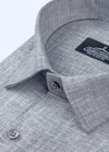Pure Linen Dark Grey Colour Mens Shirt