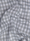 Linen White with Grey Colour Checks Shirt for Men