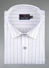 Linen White with Mehndi Colour Small Patta for Mens Shirt