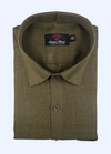 Pure Linen Mehndi Colour Men's Shirts