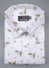Linencotton.White with Mehndi flower Print xx2 Mens Shirt