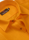Pure Linen Mango Gold Colour For Men's Shirts