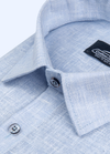 Pure Linen Ice Blue Colour Men's Shirt