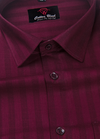 Linen 70% Lee Norwey Lining Maroon Cherry Colour Shirt for Men