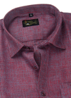 Linen Jute Two Tone Wine Rama Colour Shirt For Men