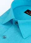 Linen Cotton Sky Blue Colour Men's Shirt