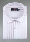 Linen White with Maroon Colour Small Patta for Mens Shirt