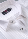 Pure White Clovis Cotton Laining Shirts For Men's