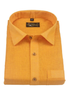 Linen Jute Mango Gold Colour Shirt For Men