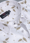 Linencotton.White with Mehndi flower Print xx2 Mens Shirt