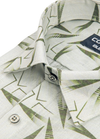 Linen Digital Star Print Cream with Mehndi Color Men’s Shirt