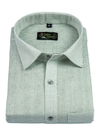 Linen Jute Light Pista Colour Shirt For Men