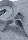 Pure Linen Dark Grey Colour Mens Shirt