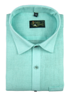Linen Jute Mint Green Colour Shirt For Men
