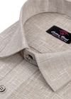 Pure Linen Light Mustard Colour Mens Shirts