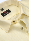 100% Cotton Matty Cloth Light Lemon Colour Men's Shirts