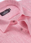 Pure Linen Pink Colour Men's Shirt