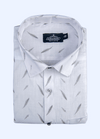Linen Cotton Turkey Print White With Grey Shirts