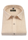 Linen Jute Cream Colour Shirt For Men