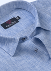 Linen CottonLight Blue Colour For Men's Shirts