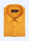 Linen Cotton Gold Orange Colour For Men's Shirts