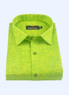 Linen Cotton Dual Tone Parrot Colour For Men's Shirts