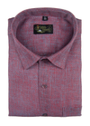Linen Jute Two Tone Wine Rama Colour Shirt For Men