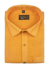 Linen Jute Mango Gold Colour Shirt For Men