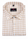 Linen White with Foam Colour Big Checks Shirt for Men